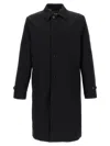 Burberry Collared Coat With Side Pockets And Long Sleeves