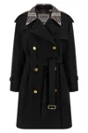 Burberry Mid-length Castleford Trench Coat In Black