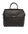 Burberry Black Leather Medium Tote Bag In Black