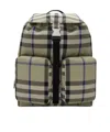 Burberry Medium Check Backpack In Green