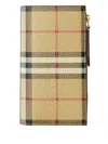 Burberry Medium Check Bifold Wallet In Brown