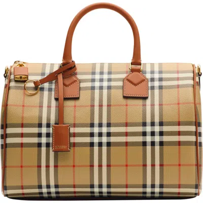 Burberry Bowling Check Medium Size Hand Bag In Brown