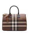 Burberry Printed Canvas Medium Check Handbag In Brown