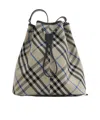 Burberry Medium Check Bucket Bag In Lichen Color