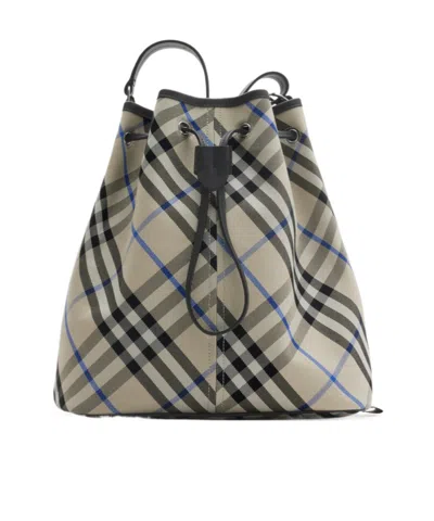 BURBERRY MEDIUM CHECK BUCKET BAG