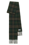 Burberry Medium Check Cashmere Scarf In Green