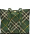 BURBERRY MEDIUM CHECK KNITTED TOTE BAG