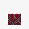Burberry Medium Check Knitted Tote Bag In Scarlet