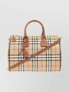 Burberry Checked Zipped Bowling Tote Bag