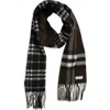 Burberry Medium Check Reversible Cashmere Fringe Scarf