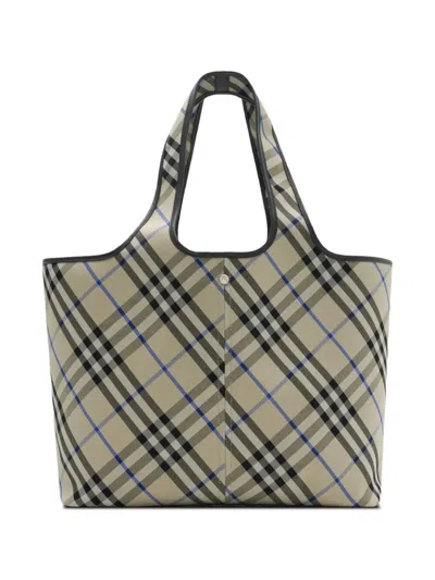 Burberry Medium Check Tote Bag In Multi
