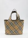 Burberry Medium Check Tote Bag In Sand