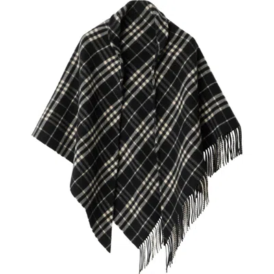BURBERRY BURBERRY MEDIUM CHECK WOOL & CASHMERE CAPE
