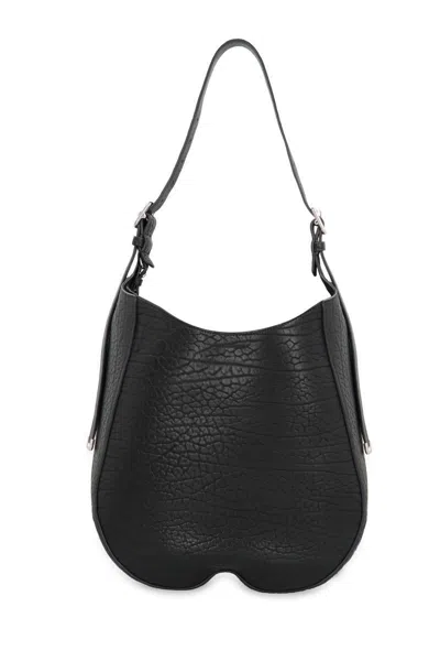 Burberry Medium Chess Leather Crossbody Bag In Black