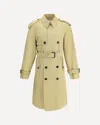 Burberry Medium Cotton Gabardine Trench Coat In Neutral