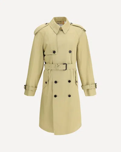 Burberry Medium Cotton Gabardine Trench Coat In Neutral