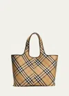 Burberry Medium East-west Check Tote Bag In Multi