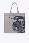 Burberry Medium Ekd Embroidered Tote Bag In Gray