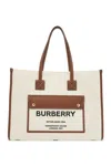 Burberry Medium Freya Tote Bag In Neutro