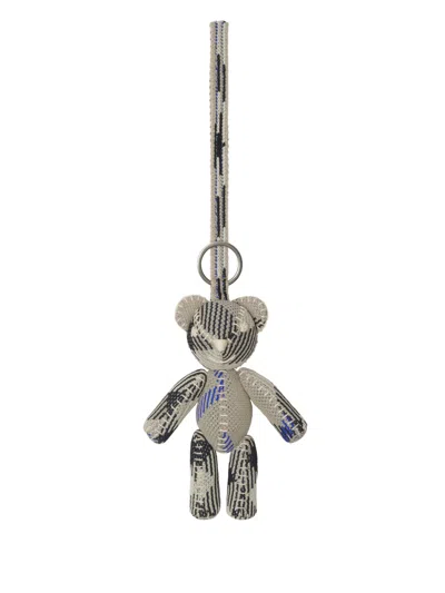 BURBERRY BURBERRY MEDIUM GREY LICHEN KEYCHAIN