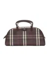 Burberry Women Brown Highlands Medium Bowling Bag In Red