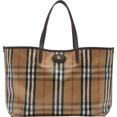 Burberry Medium Highlands Coated Canvas Tote