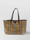 Burberry Womens Highlands Medium Cotton-blend Tote Bag Sand In Brown