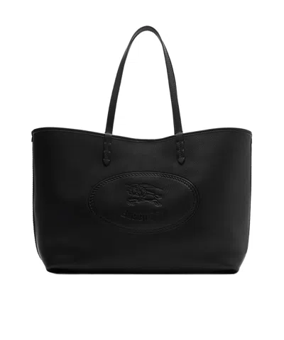 BURBERRY BURBERRY LOGO EMBOSSED TOTE BAG
