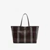 Burberry Embroidered Canvas Medium Highlands Shopping Bag In Multi