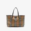 Burberry Medium Tote Bag Highlands Rectangular Check In Brown