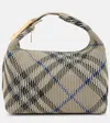 Burberry Women Embroidered Nylon Mini Peg Handbag In Neutrals