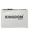 BURBERRY BURBERRY MEDIUM KINGDOM PRINT COTTON POUCH IN CHALK WHITE