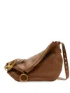 Burberry Small Knight Leather Shoulder Bag In Brown