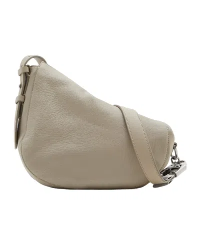 Burberry Medium Knight Leather Shoulder Bag In Nude
