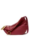 Burberry Medium Knight Leather Shoulder Bag In Red