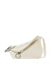 Burberry Medium Knight Leather Tote Bag In White