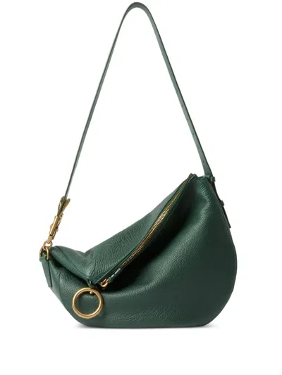 Burberry Vine Knight Leather Tote Bag In Green