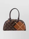 Burberry Women Highlands Bowling Medium Leather Handbag In Brown