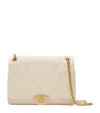 Burberry Medium Leather Strand Cross-body Bag In Neutral