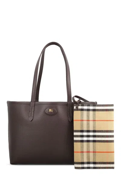 Burberry Mini Reversible Tote Handbag For Women In Pattern