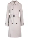 Burberry Medium-length Trench Coat Coats Grey In Gray