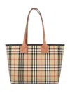 Burberry Beige Medium Check Tote In Neutral