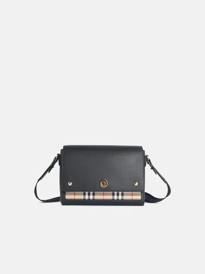 Burberry Medium 'note' Black Leather Bag