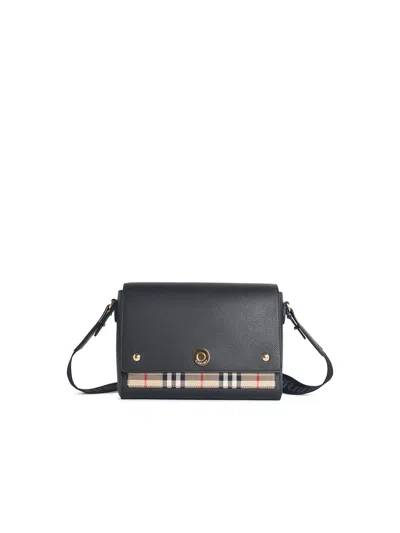 BURBERRY BURBERRY MEDIUM 'NOTE' BLACK LEATHER BAG WOMEN