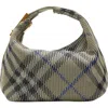 Burberry Women Embroidered Nylon Mini Peg Handbag In Lichen