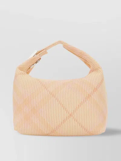 Burberry Medium Peg Handbag In Multicolor Nylon