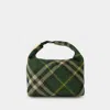 Burberry Embroidered Nylon Mini Peg Handbag In Green