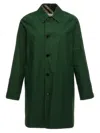 Burberry Reversible Gabardine Overcoat Long Sleeves In Multi