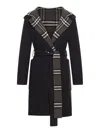 Burberry Mid-length Reversible Wool Car Coat In Black