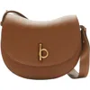 Burberry Rocking Horse Small Leather Saddle Crossbody Bag In Hazel